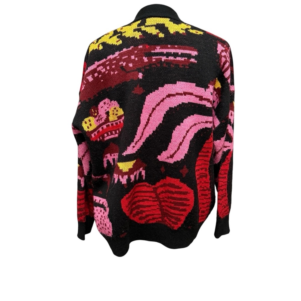 FARM Rio Black Tropical Magic V Neck Oversized Cardigan Size XS. - Picture 3 of 11